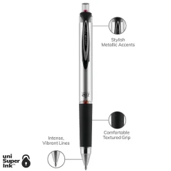 Pens|uni-ball uniball 207 Impact Retractable Gel Pens, Bold Point, 1.0mm, Red Ink (65872)