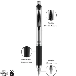 Pens|uni-ball uniball 207 Impact RT Retractable Gel Pens, Bold Point, 1.0mm, Black Ink (65870)