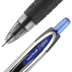 Pens|uni-ball uniball 207 Needle Retractable Gel Pens, Medium Point, 0.7mm, Blue Ink, Dozen (1736098)