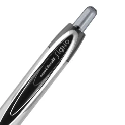 Pens|uni-ball uniball 207 Needle Retractable Gel Pens, Medium Point, 0.7mm, Black Ink, Dozen (1736097)