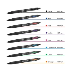 Pens|uni-ball uniball 207 Plus+ Retractable Gel Pens, Medium Point, 0.7mm, Blue Ink, 4/Pack (70457)
