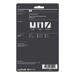 Pens|uni-ball uniball 207 Plus+ Retractable Gel Pens, Medium Point, 0.7mm, Assorted Inks, 6/Pack (70491)