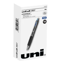 Pens|uni-ball uniball 207 Retractable Gel Pens, Bold Point, 1.0mm, Blue Ink, Dozen (1790896)