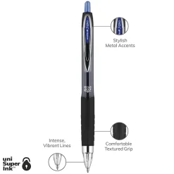 Pens|uni-ball uniball 207 Retractable Gel Pens, Bold Point, 1.0mm, Blue Ink, Dozen (1790896)