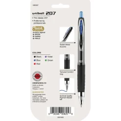 Pens|uni-ball 207 Retractable Gel Pens, Medium Point, 0.7mm, Assorted Ink, 5/Pack (1960307)