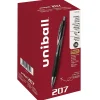 Pens|uni-ball 207 Retractable Gel Pens, Medium Point, 0.7mm, Black Ink, 36/Box (1921063)