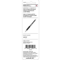 Pens|uni-ball uniball 207 Retractable Gel Pen Refills, Medium Point, 0.7mm, Black Ink, 2/Pack (70207PP)