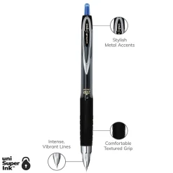 Pens|uni-ball uniball 207 Retractable Gel Pens, Micro Point, 0.5mm, Blue Ink, 12/Pack (61256)