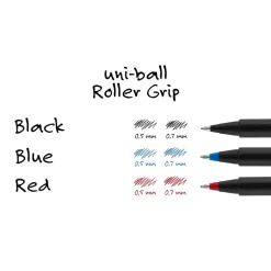 Pens|uni-ball uniball Deluxe Rollerball Pens, Fine Point, 0.7mm, Black Ink (60052)