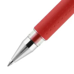 Pens|uni-ball uniball Gel Grip Gel Pens, Medium Point, 0.7mm, Red Ink, 12/Pack (65452)