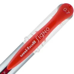 Pens|uni-ball uniball Gel Grip Gel Pens, Medium Point, 0.7mm, Red Ink, 12/Pack (65452)