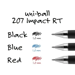 Pens|uni-ball Impact RT Gel-Ink Pen Refills, Bold Tip, Black Ink, 2/Pack (65873PP)