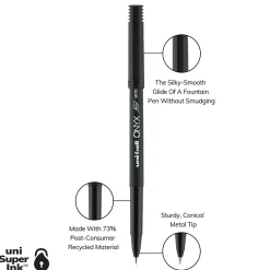 Pens|uni-ball uniball Onyx Rollerball Pens, Micro Point, 0.5mm, Black Ink, Dozen (60040)