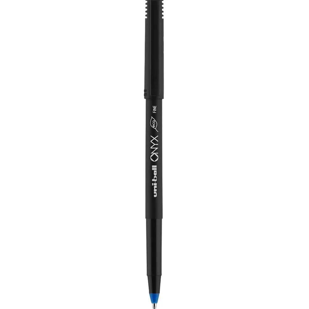 Pens|uni-ball uniball Onyx Rollerball Pens, Fine Point, 0.7mm, Blue Ink, 72/Box (2013568)