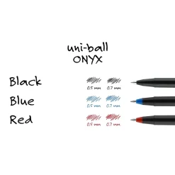Pens|uni-ball uniball Onyx Rollerball Pens, Fine Point, 0.7mm, Blue Ink, 72/Box (2013568)