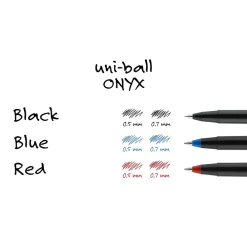 Pens|Uni ball Onyx Rollerball Pen, Micro Point, 0.5mm, Red Ink, Dozen (60042)