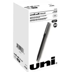 Pens|uni-ball uniball Roller Rollerball Pens, Micro Point, 0.5mm, Black Ink, 36/Pack (1921065)