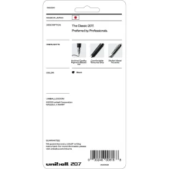 Pens|uni-ball Signo 207 Retractable Gel Pen, Fine Point, Black Ink, 5/Pack (1960240)