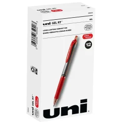 Pens|uni-ball uniball Signo RT Gel Pens, Medium Point, 0.7mm, Red Ink, Dozen (65942)