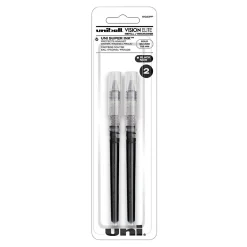 Pens|uni-ball uniball Vision Elite Rollerball Pen Refills, Bold Point, 0.8mm, Black Ink, 2/Pack (61233)