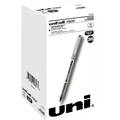 Pens|uni-ball uniball Vision Rollerball Pens, Fine Point, 0.7mm, Black Ink, 36/Pack (1921066)