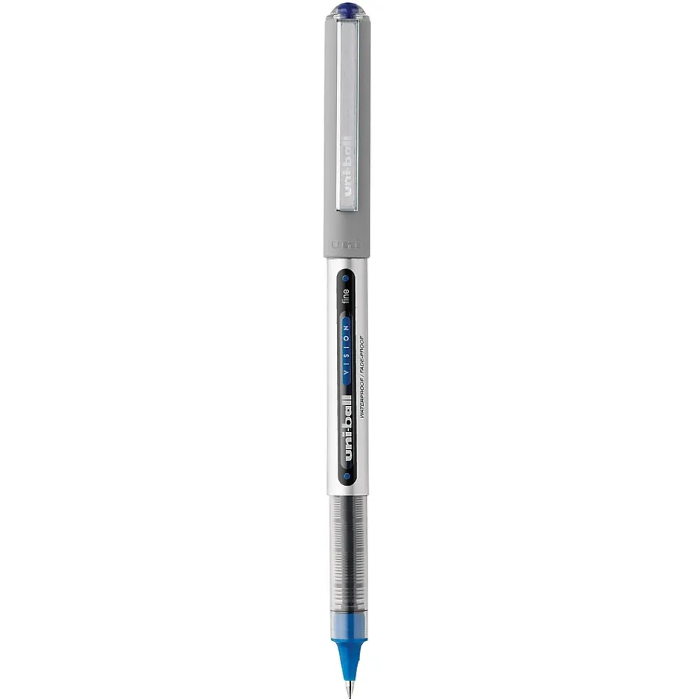 Pens|uni-ball uniball Vision Rollerball Pens, Fine Point, 0.7mm, Blue Ink (60134)