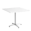 Conference Room Tables*Union & Scale ™ 36" Square White Seated Height Table Silver Base