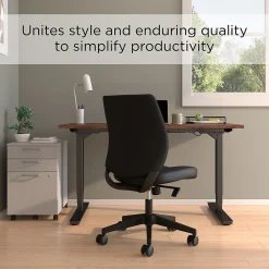 Office Chairs*Union & Scale ™ Essentials™ Ergonomic Armless Fabric Task Chair, Black (UN59382)