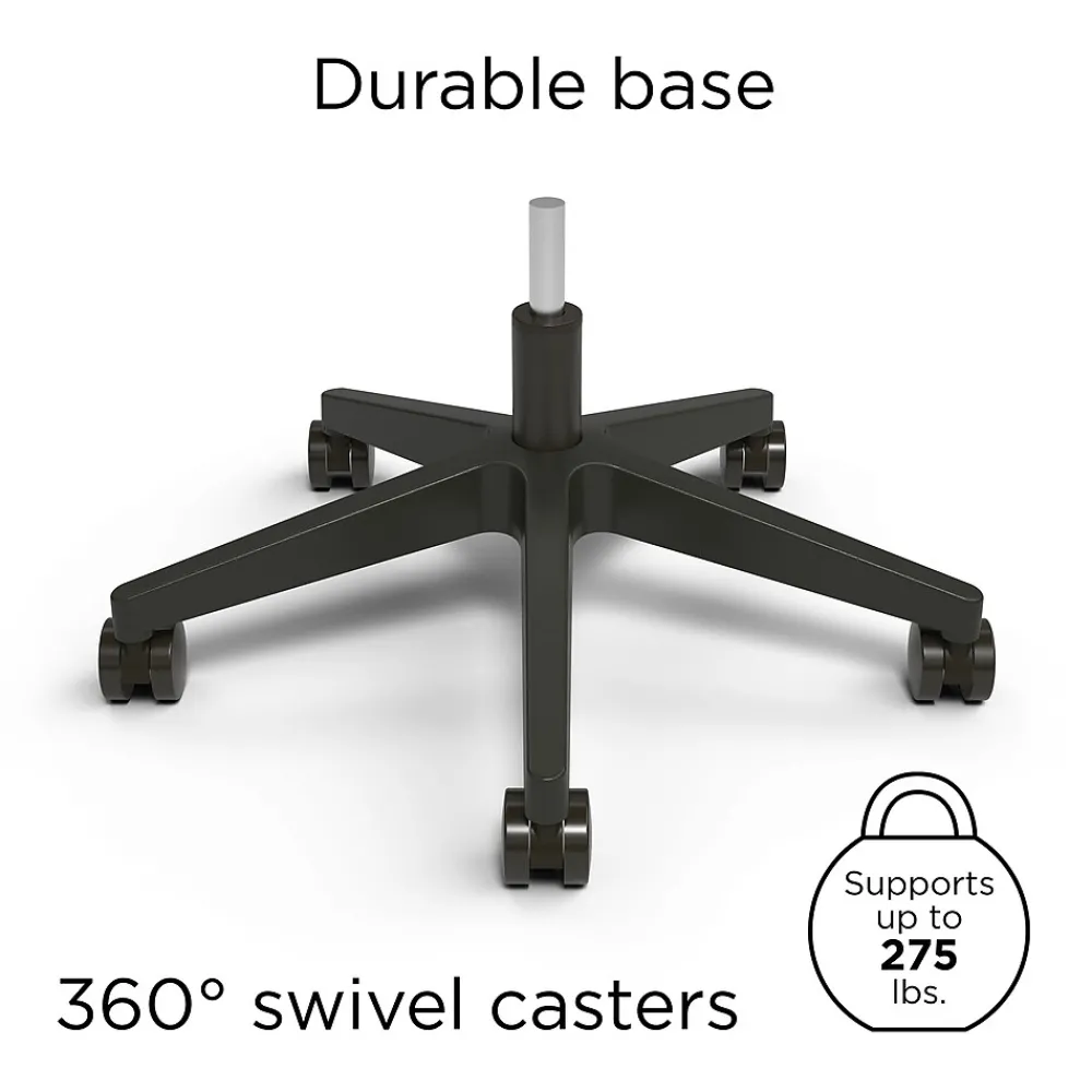 Office Chairs*Union & Scale ™ Essentials™ Ergonomic Armless Fabric Task Chair, Black (UN59382)