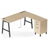 L-Desks*Union & Scale ™ Essentials 60"W L-Shaped Desk, Natural (UN60420)