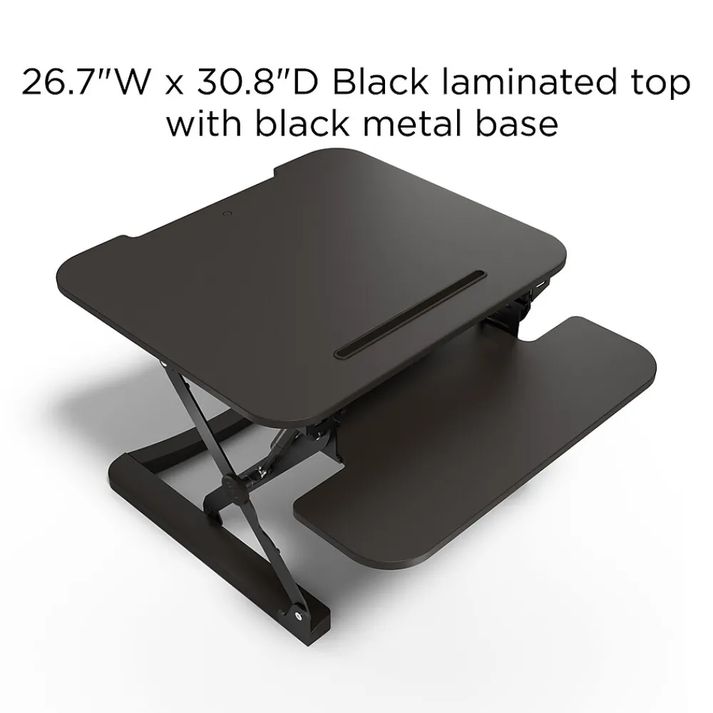 Standing Desks*Union & Scale ™ FlexFit™ 27" Manual Adjustable Desk Converter, Black (UN44901-CC)