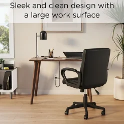 Office Desks*Union & Scale ™ MidMod 42"W Writing Desk, Espresso (UN60412-CC)