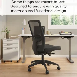 Office Chairs*Union & Scale ™ Workplace2.0™ 500 Series Armless Fabric Task Chair, Black, (52257)