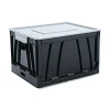 File Storage|Universal Collapsible Crate, 17 1/4 X 14 1/4 X 10 1/2, Black/gray, 2/pack