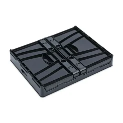 File Storage|Universal Collapsible Crate, 17 1/4 X 14 1/4 X 10 1/2, Black/gray, 2/pack