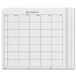 Composition Notebooks|Universal Composition Book, Wide Rule, 7 1/2 X 9 3/4, White, 100 Sheets, 6/pack