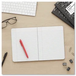 Composition Notebooks|Universal Composition Book, Wide Rule, 7 1/2 X 9 3/4, White, 100 Sheets, 6/pack