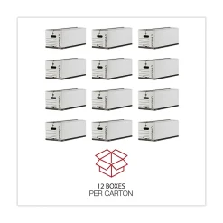 File Storage|Universal Corrugated Boxes, Letter Size, White, 12/Carton (UNV75121)
