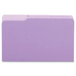 File Folders|Universal File Folder, 3 Tab, Legal Size, Bright Violet, 100/Box (UNV10525)
