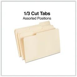 File Folders|Universal File Folder, Legal Size, Manila, 100/Box (UNV15113)