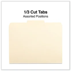 File Folders|Universal File Folder, Letter Size, Manila, 100/Box (UNV12122)