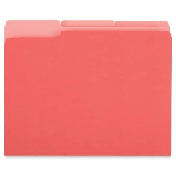 File Folders|Universal File Folder, Letter Size, Red, 100/Box (UNV12303)