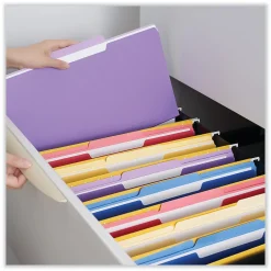 File Folders|Universal File Folder, Letter Size, Violet, 100/Box (UNV12305)