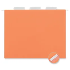 Hanging File Folders|Universal Hanging File Folder, Letter Size, Orange, 25/Box (UNV14122)