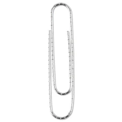 Clips & Fasteners|Universal Jumbo Paper Clips, Silver, 100 Clips/Pack, 10/Pack(72240)