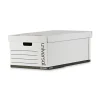 File Storage|Universal Medium Duty Corrugated File Box with Lift Off Lid, Legal Size, White, 12/Carton (UNV95221)