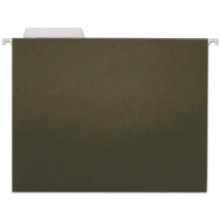 Hanging File Folders|Universal Recycled Hanging File Folder, Letter Size, Standard Green, 25/Box (UNV14113)