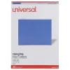 Hanging File Folders|Universal Recycled Hanging File Folder, Letter Size, Blue, 25/Box (UNV14116)