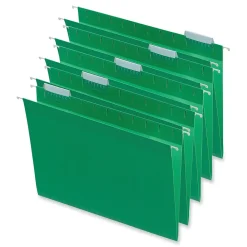 Hanging File Folders|Universal Recycled Hanging File Folder, Letter Size, Bright Green, 25/Box (UNV14117)