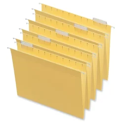 Hanging File Folders|Universal Recycled Hanging File Folder, Letter Size, Yellow, 25/Box (UNV14119)